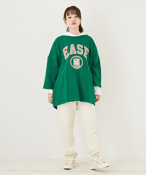 CUBE SUGAR(キューブシュガー)の「裏毛スウェットジョガーパンツ(スウェットパンツ・レディース・トップグレー/ナチュラル/ネイビー・M)」の10枚目の写真