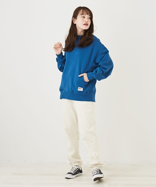 CUBE SUGAR(キューブシュガー)の「裏毛スウェットジョガーパンツ(スウェットパンツ・レディース・トップグレー/ナチュラル/ネイビー・M)」の11枚目の写真