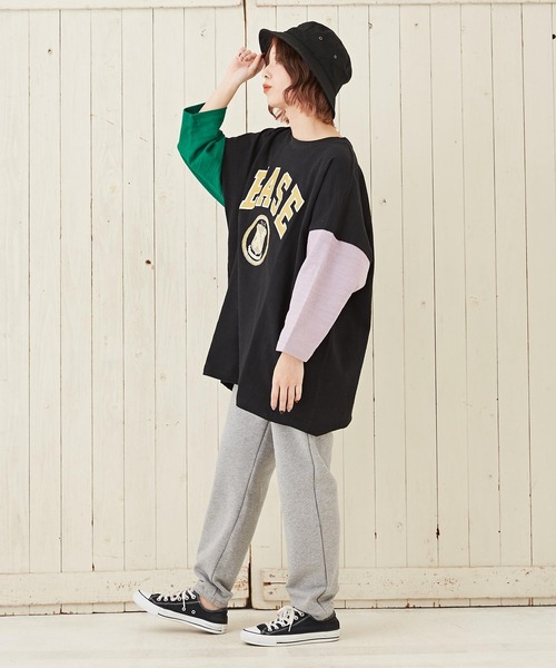 CUBE SUGAR(キューブシュガー)の「裏毛スウェットジョガーパンツ(スウェットパンツ・レディース・トップグレー/ナチュラル/ネイビー・M)」の15枚目の写真