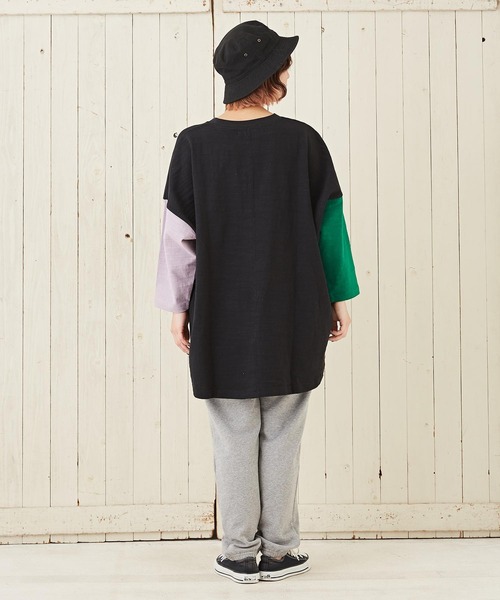 CUBE SUGAR(キューブシュガー)の「裏毛スウェットジョガーパンツ(スウェットパンツ・レディース・トップグレー/ナチュラル/ネイビー・M)」の16枚目の写真