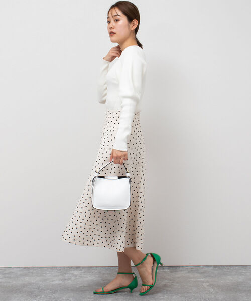 NOLLEY’S（ノーリーズ）の「グログランフレアスカート（スカート・レディース・ホワイト系その他4/ブラック系その他3・36/38）」の9枚目の写真