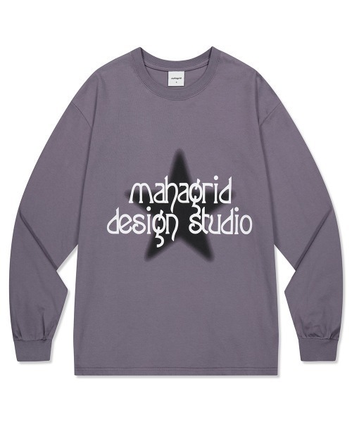 tシャツ 「mahagrid/マハグリッド」DIM STAR LS TEE/スター 長袖Tシャツ レディース メンズ mahagrid/マハグリッド』DIM STAR LS TEE/スター 長袖Tシャツ