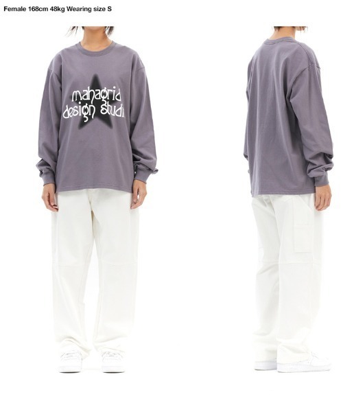 mahagrid/マハグリッド』DIM STAR LS TEE/スター 長袖Tシャツ