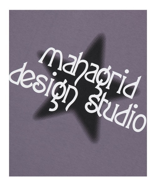 tシャツ 「mahagrid/マハグリッド」DIM STAR LS TEE/スター 長袖Tシャツ レディース メンズ mahagrid/マハグリッド』STAR LOGO LS TEE/スターロゴデザイン