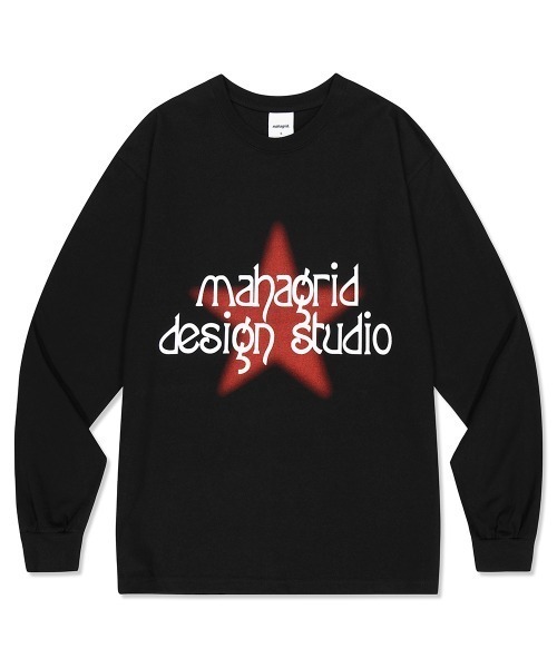 tシャツ 「mahagrid/マハグリッド」DIM STAR LS TEE/スター 長袖Tシャツ レディース メンズ mahagrid/マハグリッド』DIM STAR LS TEE/スター 長袖Tシャツ