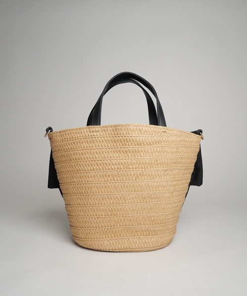 【CURIBISCUI】 リボンモチーフ カゴバッグ CURIBISCUI】リボンモチーフ カゴバッグ（トートバッグ）｜CURI
