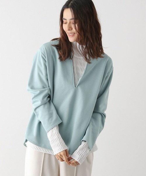 LEPSIM(レプシィム)の「ポンチカフタンプルオーバー 179492(Tシャツ/カットソー・レディース・アイボリー/ブラック/ブルー・FREE)」の3枚目の写真