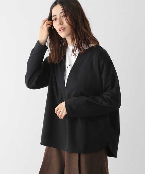LEPSIM(レプシィム)の「ポンチカフタンプルオーバー 179492(Tシャツ/カットソー・レディース・アイボリー/ブラック/ブルー・FREE)」の1枚目の写真