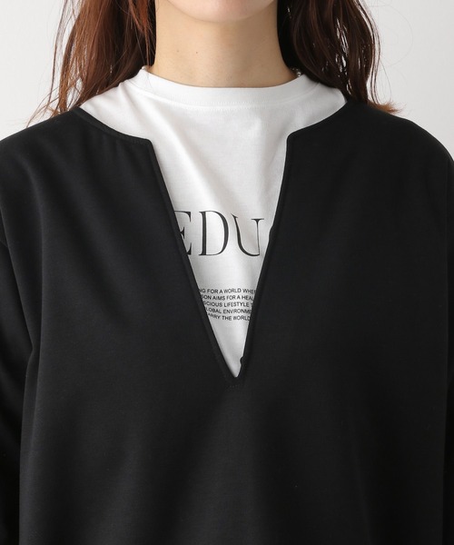 LEPSIM(レプシィム)の「ポンチカフタンプルオーバー 179492(Tシャツ/カットソー・レディース・アイボリー/ブラック/ブルー・FREE)」の12枚目の写真
