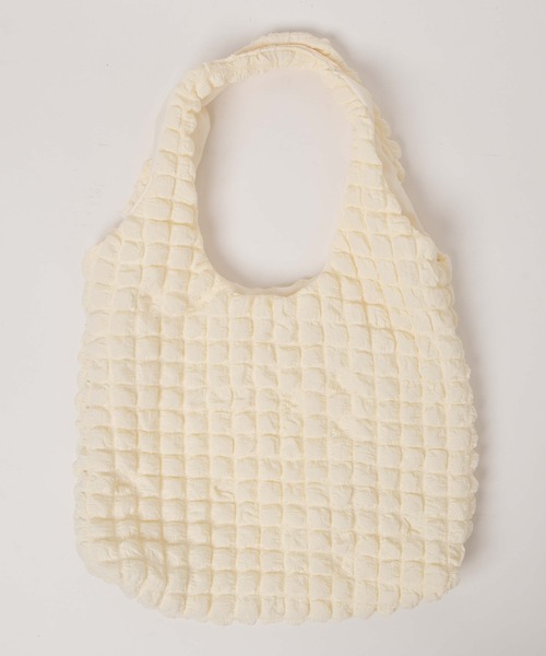 WEGO（ウィゴー）の「WEGO/ポップコーントートバッグ（トートバッグ・レディース・オフホワイト/ライトイエロー/ライトパープル/ブラック・FREE）」の13枚目の写真