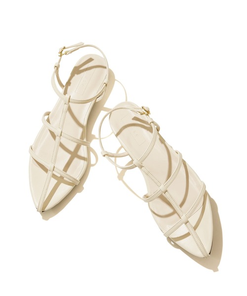 Juze(ジュゼ)の「ボーンアンクルストラップフラットサンダル(サンダル・レディース・ホワイト/ブラック/グリーン・S/M/L)」の18枚目の写真