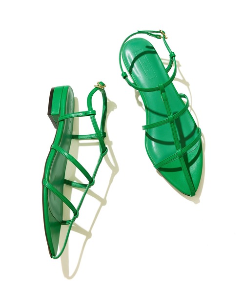 Juze(ジュゼ)の「ボーンアンクルストラップフラットサンダル(サンダル・レディース・ホワイト/ブラック/グリーン・S/M/L)」の22枚目の写真