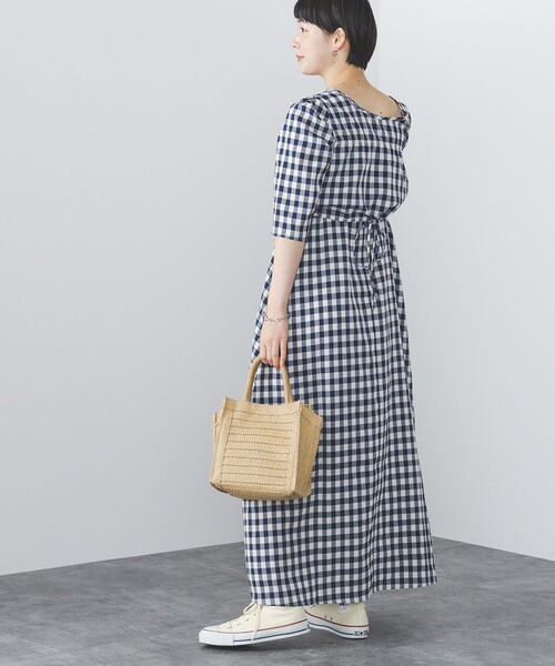 BEAMS HEART（ビームスハート）の「BEAMS HEART / 2WAY チェック レイヤードワンピース【セットアイテム】（ワンピース・レディース・ブラウン/ネイビー/オレンジ・FREE）」の18枚目の写真