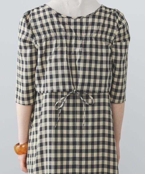 BEAMS HEART（ビームスハート）の「BEAMS HEART / 2WAY チェック レイヤードワンピース【セットアイテム】（ワンピース・レディース・ブラウン/ネイビー/オレンジ・FREE）」の6枚目の写真