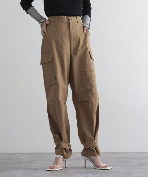 GEVACO（ゲバコ）の「【GEVACO/ゲバコ】リップストップカーゴパンツ（カーゴパンツ・レディース・ベージュ/カーキ・38/36）」の5枚目の写真