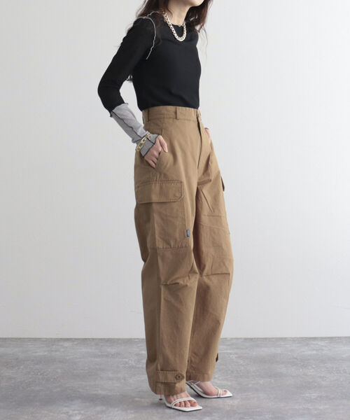 GEVACO（ゲバコ）の「【GEVACO/ゲバコ】リップストップカーゴパンツ（カーゴパンツ・レディース・ベージュ/カーキ・38/36）」の13枚目の写真