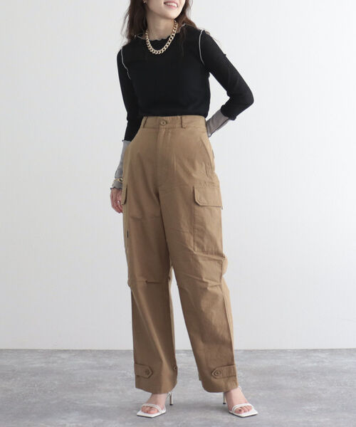 GEVACO（ゲバコ）の「【GEVACO/ゲバコ】リップストップカーゴパンツ（カーゴパンツ・レディース・ベージュ/カーキ・38/36）」の15枚目の写真