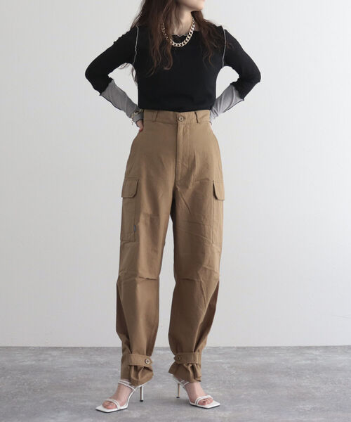 GEVACO（ゲバコ）の「【GEVACO/ゲバコ】リップストップカーゴパンツ（カーゴパンツ・レディース・ベージュ/カーキ・38/36）」の17枚目の写真