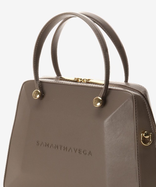 SAMANTHAVEGA(サマンサベガ)の「スクエアストーントートバッグ(ハンドバッグ・レディース・ライトブルー/フューシャピンク/グレイッシュベージュ・FREE)」の8枚目の写真