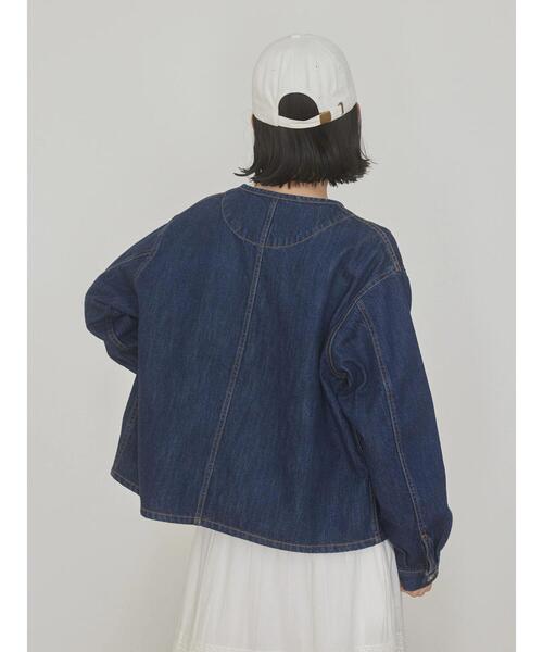 AMERICAN HOLIC（アメリカンホリック）の「ノーカラーGジャン（デニムジャケット・レディース・インディゴブルー・M/L）」の15枚目の写真