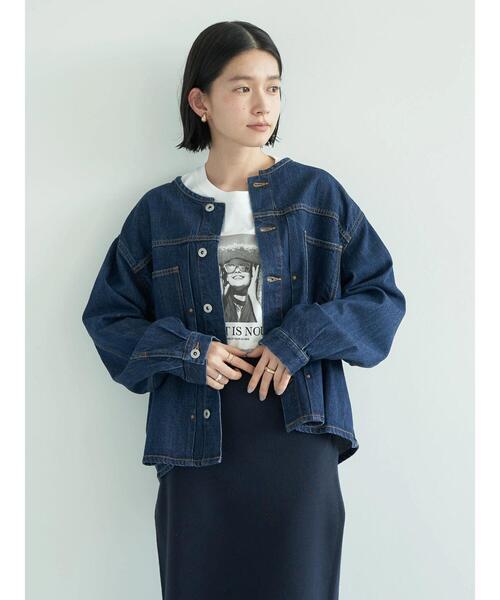 AMERICAN HOLIC（アメリカンホリック）の「ノーカラーGジャン（デニムジャケット・レディース・インディゴブルー・M/L）」の18枚目の写真