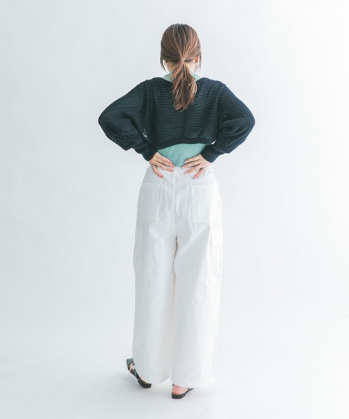 KBF（ケイビーエフ）の「ポケットディティールカーゴパンツ（その他パンツ・レディース・ネイビー/オフホワイト/カーキ・ONE）」の7枚目の写真