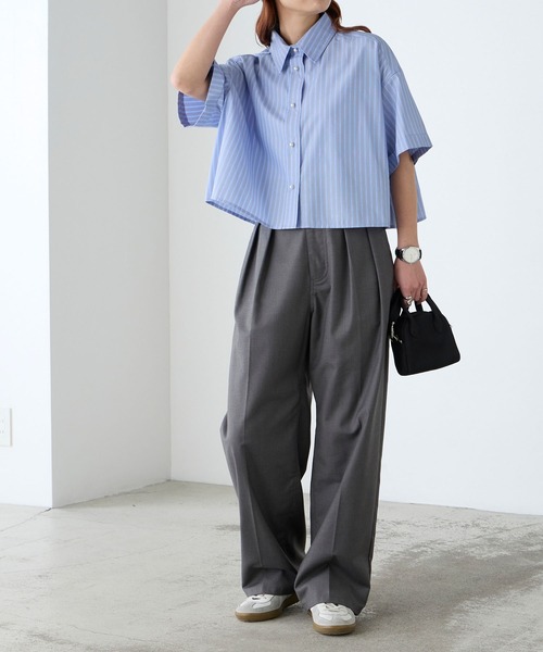 シャツ+ブラウス(半袖+袖なし) YILON Joli flower blouse moment+ ブラウス シャツ 「累計販売枚数1万枚突破！」シフォンジョー