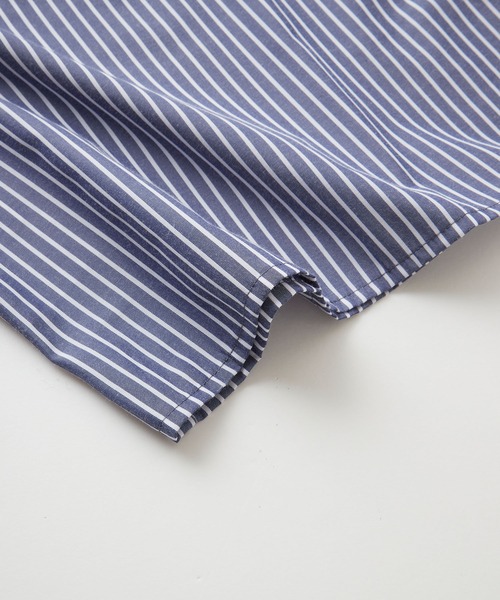 BONLECILL（ボンルシール）の「パールボタンクロップドレギュラーカラー半袖シャツ（シャツ/ブラウス・レディース・オフホワイト/ブルー/ネイビー系/ブラック系/ピンク/ブラック系2/オレンジ/ブラック系1・FREE）」の22枚目の写真