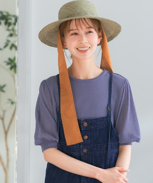 URBAN RESEARCH ROSSO（アーバンリサーチロッソ）の「ドッキングシアープリーツスリーブプルオーバー（ニット/セーター・レディース・ブルー/イエロー/ホワイト系その他・FREE）」の17枚目の写真