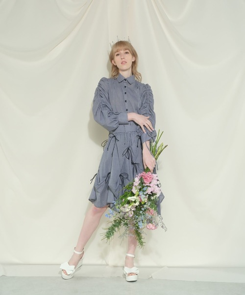 PAIN（ペイン）の「リボンシャツスカート（スカート・レディース・ブルー/チェック/ホワイト・FREE）」の15枚目の写真