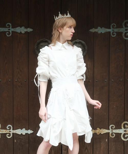 PAIN（ペイン）の「リボンシャツスカート（スカート・レディース・ブルー/チェック/ホワイト・FREE）」の12枚目の写真