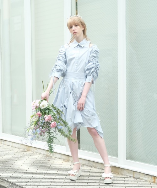 PAIN（ペイン）の「リボンシャツスカート（スカート・レディース・ブルー/チェック/ホワイト・FREE）」の22枚目の写真