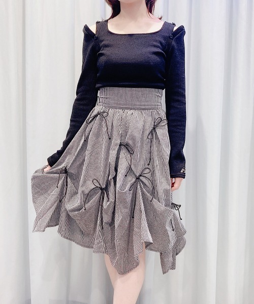 PAIN（ペイン）の「リボンシャツスカート（スカート・レディース・ブルー/チェック/ホワイト・FREE）」の17枚目の写真
