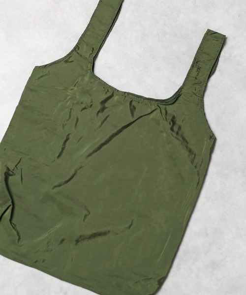 NO WAY(ノーウェイ)の「/NYLON POCKETABLE/ECO BAG ナイロンポケッタブルエコバッグ(エコバッグ/サブバッグ・メンズ・ブラック/ベージュ/オレンジ/グリーン/オリーブ・FREE)」の3枚目の写真