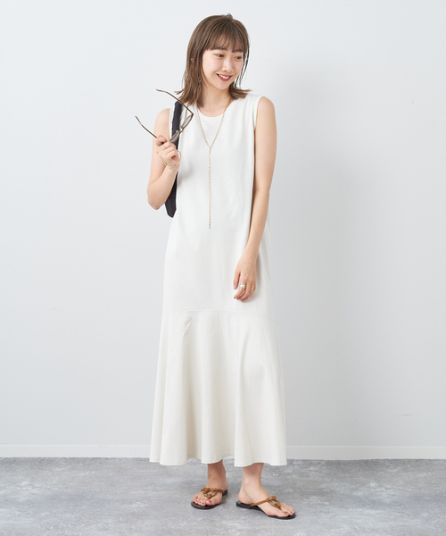 Plage ティアードノースリーブワンピース plage ワンピース 「WEB限定追加」 ティアードノースリーブ