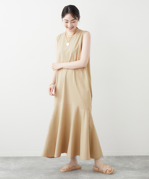 新品 SHIPS 【ＷＥＢ限定】〈手洗い可能〉ティアードワンピース　ベージュ m39448920880_1.jpg?1722776687