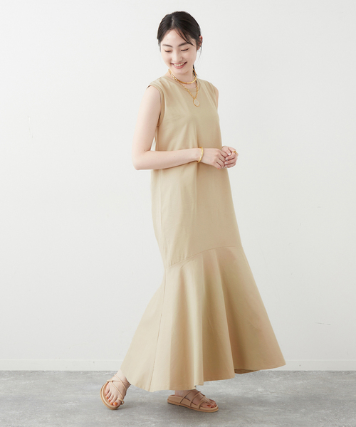 plage（プラージュ）の「《WEB限定追加》 ティアードノースリーブワンピース4（ワンピース・レディース・ブラック/ベージュ/アイボリー・38/36）」の18枚目の写真