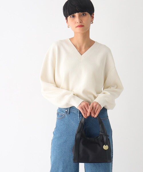 OPAQUE.CLIP（オペークドットクリップ）の「◆コンビミニトートバッグ【2WAY】（ショルダーバッグ・レディース・ブラック/ベージュ/ブラック系・00）」の2枚目の写真