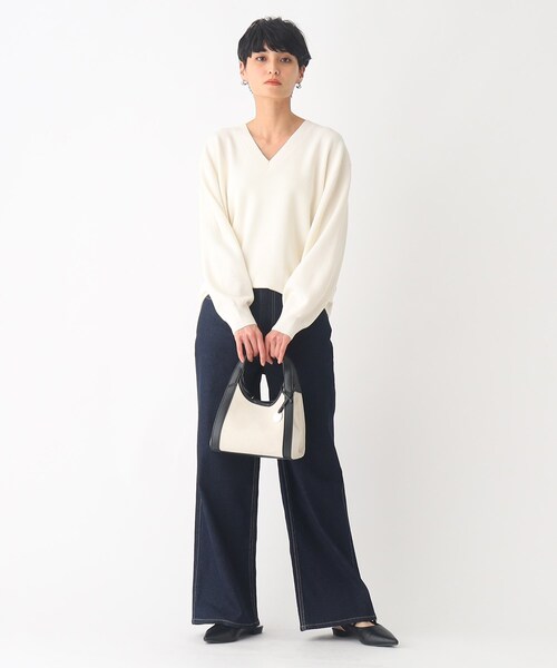 OPAQUE.CLIP（オペークドットクリップ）の「◆コンビミニトートバッグ【2WAY】（ショルダーバッグ・レディース・ブラック/ベージュ/ブラック系・00）」の10枚目の写真