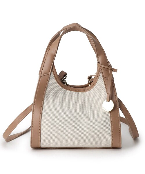 OPAQUE.CLIP（オペークドットクリップ）の「◆コンビミニトートバッグ【2WAY】（ショルダーバッグ・レディース・ブラック/ベージュ/ブラック系・00）」の5枚目の写真