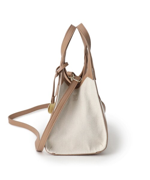 OPAQUE.CLIP（オペークドットクリップ）の「◆コンビミニトートバッグ【2WAY】（ショルダーバッグ・レディース・ブラック/ベージュ/ブラック系・00）」の8枚目の写真