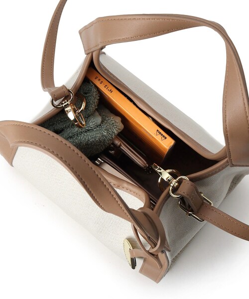 OPAQUE.CLIP（オペークドットクリップ）の「◆コンビミニトートバッグ【2WAY】（ショルダーバッグ・レディース・ブラック/ベージュ/ブラック系・00）」の13枚目の写真