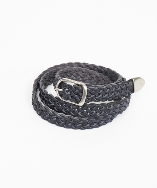 URU(ウル)の「URU/ウル/LEATHER BELT(ベルト・メンズ・ブラック/ネイビー・F)」の2枚目の写真