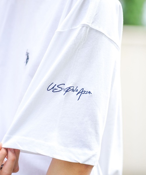 U.S. POLO ASSN.(ユーエスポロアッスン)の「【U.S.POLO ASSN./ユーエスポロアッスン】ワンポイント ブランドロゴ刺繍 ビッグシルエット Tシャツ オーバーサイズ(Tシャツ/カットソー・メンズ・グリーン/ホワイト/ベージュ/ブルー・MEDIUM/LARGE)」の10枚目の写真