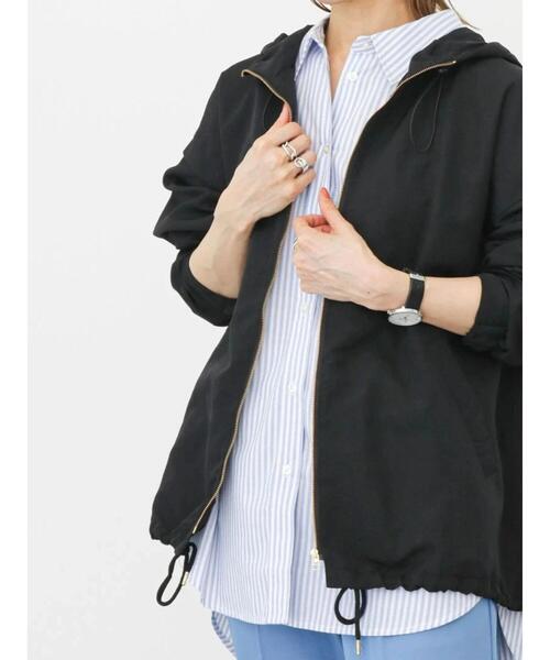 Samansa Mos2 blue（サマンサモスモスブルー）の「ストライプボクシーシャツ（シャツ/ブラウス・レディース・ピンク/グリーン/ブルー・ﾌﾘ-）」の4枚目の写真