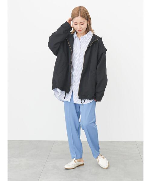 Samansa Mos2 blue（サマンサモスモスブルー）の「ストライプボクシーシャツ（シャツ/ブラウス・レディース・ピンク/グリーン/ブルー・ﾌﾘ-）」の5枚目の写真