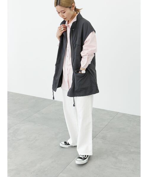 Samansa Mos2 blue（サマンサモスモスブルー）の「ストライプボクシーシャツ（シャツ/ブラウス・レディース・ピンク/グリーン/ブルー・ﾌﾘ-）」の15枚目の写真