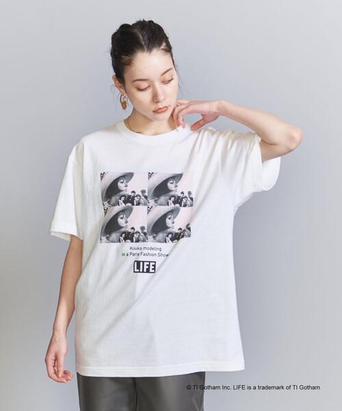GOOD ROCK SPEED(グッドロックスピード)の「【別注】<GOOD ROCK SPEED>LIFEフォトプリントTシャツ(Tシャツ/カットソー・レディース・ホワイト/ブラック/ライトブルー・FREE)」の8枚目の写真