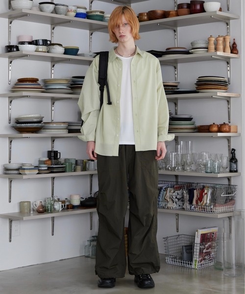 ln fortis(ロンフォルティス)の「ln foris - オーバーサイズブロードシャツ(シャツ/ブラウス・メンズ・ブルー/ミント/ホワイト・SMALL/MEDIUM)」の4枚目の写真