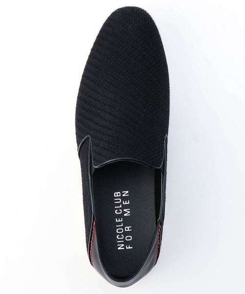 NICOLE CLUB FOR MEN（ニコルクラブフォーメン）の「ファブリックバブーシュ（スリッポン・メンズ・ネイビー系/ブラック/ライトグレー・27.5/25.5/26.5）」の7枚目の写真